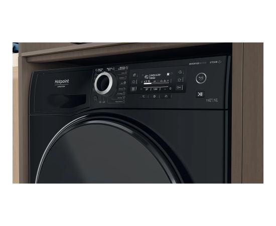 Hotpoint NDD 11725 BDA EE 11kg/7kg 1551rpm Black Veļas mašīna - žāvētājs