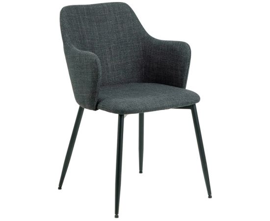 Krēsls ILSA 54.5x60xH83cm melns/pelēks