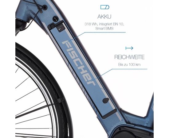Fischer Bicycle CITA 2.1i (2022), Pedelec (blue, 44 cm frame, )