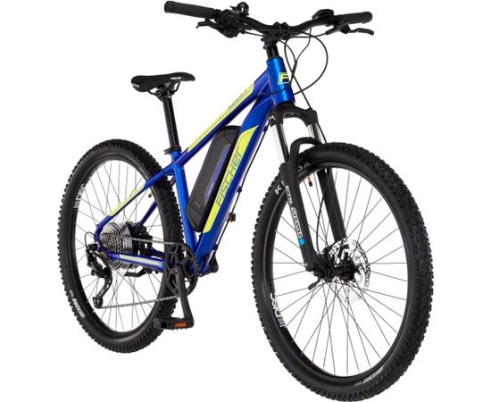 Fischer Die Fahrradmarke FISCHER bicycle Montis 2.1 Junior (2022), Pedelec (blue (glossy)/yellow, 38 cm frame, 27.5)