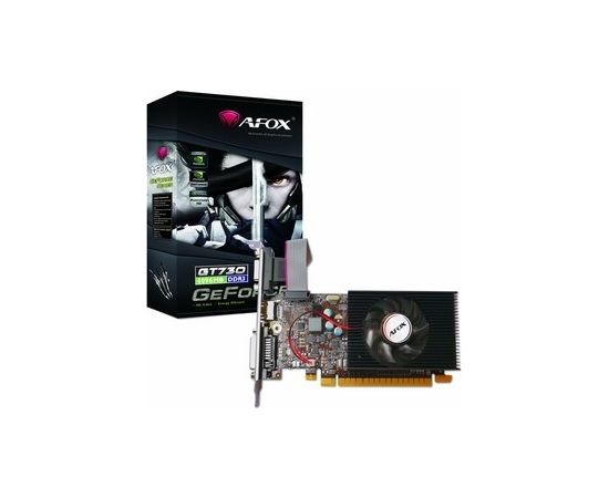 AFOX Geforce GT730 4GB DDR3 128Bit DVI HDMI VGA LP Fan AF730-4096D3L5