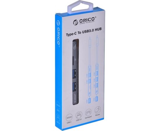 ORICO HUB USB-C 3X USB-A, MICROSD READER, 5 GBPS