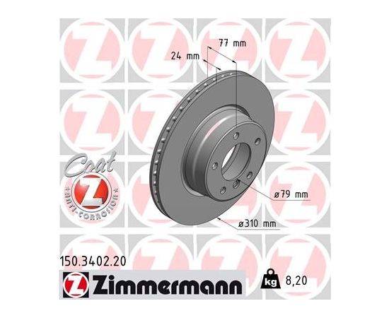 Zimmermann Bremžu disks 150.3402.20