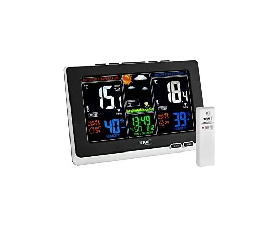 TFA wireless weather station with color display SPRING (black/silver)