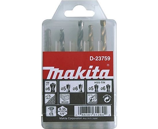 Makita drill set 1/4 "" D-23759