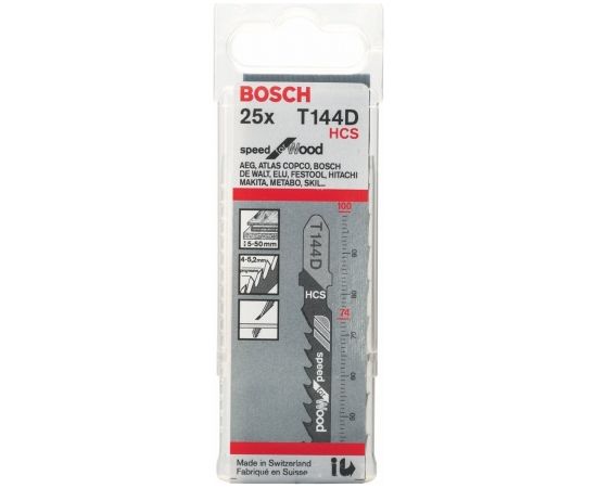 Bosch Jigsaw blade T144D 25 pieces