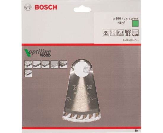 Bosch Circular Saw Blade Optiline 190x30