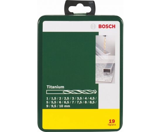 Bosch Metal drill bit Titanium Set 19 pieces