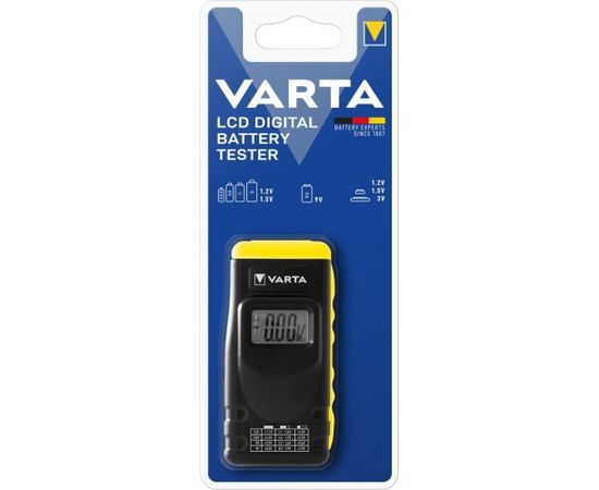 Varta Digital Battery Tester AA / AAA / C / D / E, Measuring Device (black)