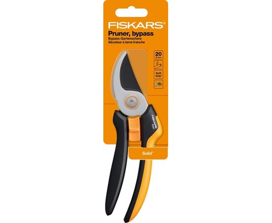 Fiskars Solid L Bypass Secateurs P341 (orange/black)