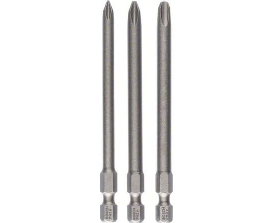 Bosch screwdriver bit set extra hard, 89mm, PH 1, PH 2, PH 3, bit set (3 pieces)