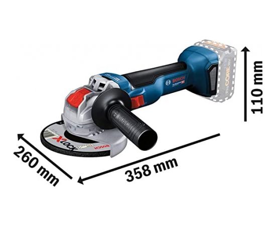 Bosch X-LOCK cordless angle grinder GWX 18V-10 Professional solo, 18V (blue/black, without battery and charger)