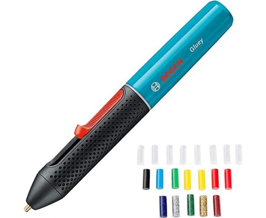 Bosch Cordless hot glue stick Gluey Lagoon Blue, hot glue gun (blue/black, incl. 20 glue sticks)