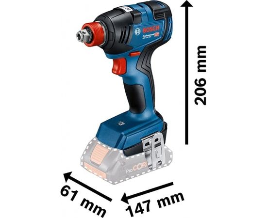 Bosch Cordless impact wrench GDX 18V-200 Professional solo, 18V (blue/black, without battery and charger, L-BOXX)