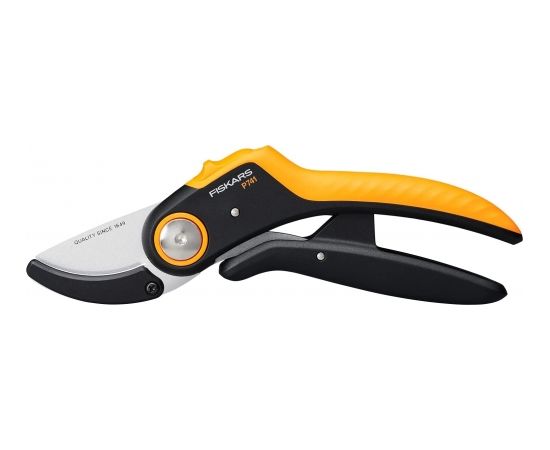 Fiskars PowerLever Plus anvil secateurs P741 (black/orange)