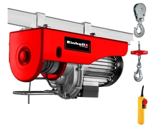 Einhell cable hoist TC-EH 500, cable winch (red, 800 watts)