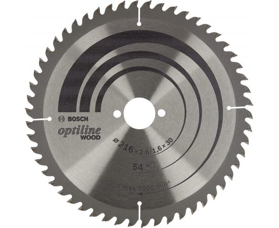 Bosch circular saw blade Optiline Wood, ? 216 x 30mm (54 teeth)