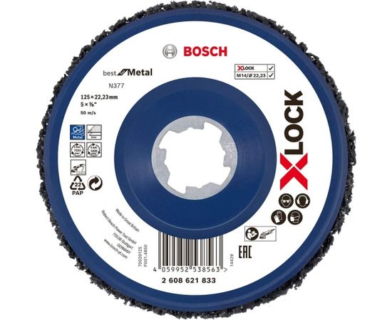 Bosch X-LOCK coarse cleaning disc, N377 metal, 125mm, grinding disc (black)