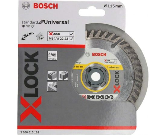 Bosch X-LOCK diamond cutting disc Standard for Universal 115mm (O 115mm x 22.23 x 2 x 10)