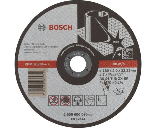 Bosch cutting discs Expert for Inox, 180x2mm, straight (AS 46 T INOX BF)