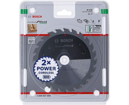 Bosch circular saw blade Standard for Wood, 136mm