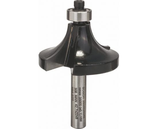 Bosch rounding cutter Standard for Wood, 8mm, r=15mm (double-edged, contact ball bearing)