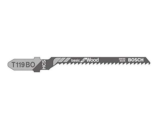 Bosch jigsaw blade T 119 BO Basic for Wood, 83mm (5 pieces)