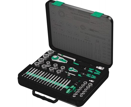 Wera 8100 SA / SC 2 Zyklop Speed ??ratchet set - 1/4 drive and 1/2 drive, metric