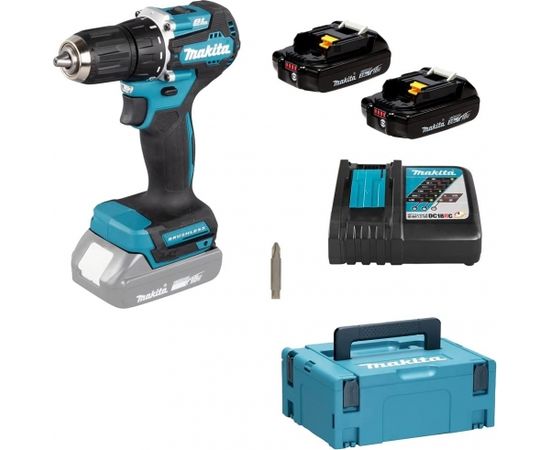 Makita DDF487RAJ 18V akumulatora urbjmašīna (2x akumulatori 2,0 Ah)