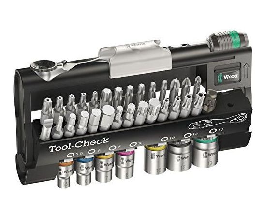 Wera Tool-Check Automotive 1 - Bits assortment with ratchet + nuts