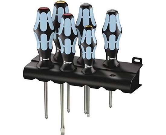 Wera 3334/3350/3355/6 Rack - Screwdriver set, stainless steel