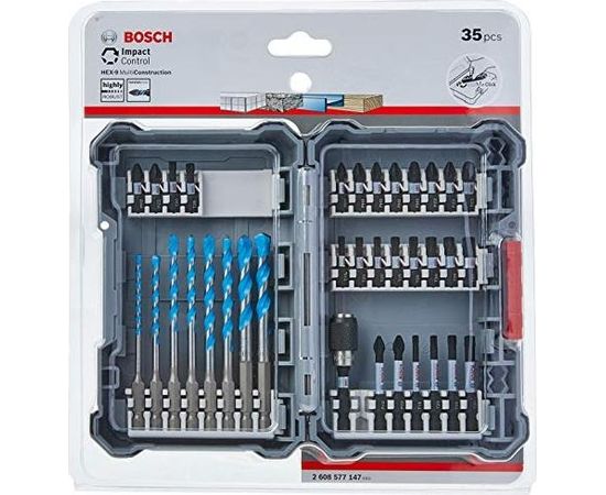 Bosch Impact Control screwdriver bit set w. Multipurpose drill bits, 1/4 ", 35 pieces, drill bit & bit set