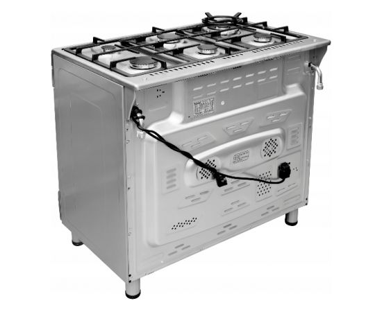 Gas and electric cooker Ravanson KWGEK906