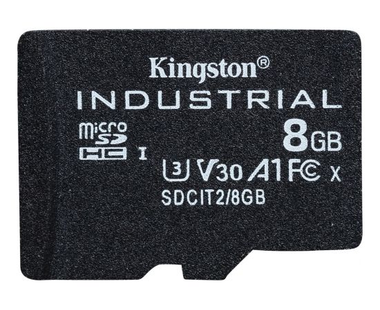 Kingston Industrial MicroSDHC 8 GB Class 10 UHS-I/U3 A1 V30 (SDCIT2/8GBSP)