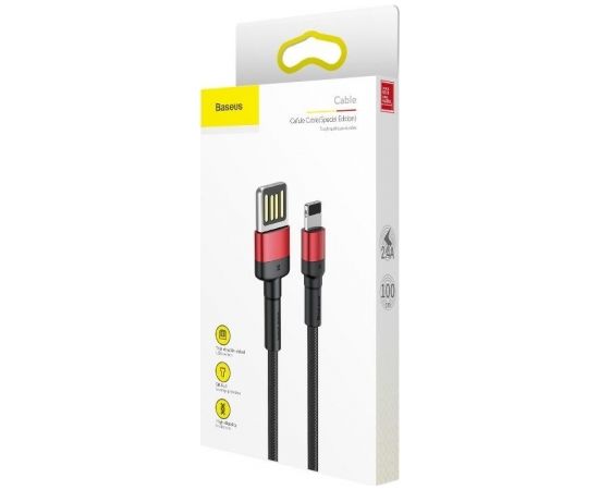 Baseus Cafule Double-sided USB Lightning Cable 2,4A 1m (Black+Red)