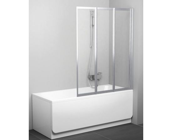 Ravak vannas siena VS3, 1000 mm, h=1400, satīns/caurspīdīgs stikls