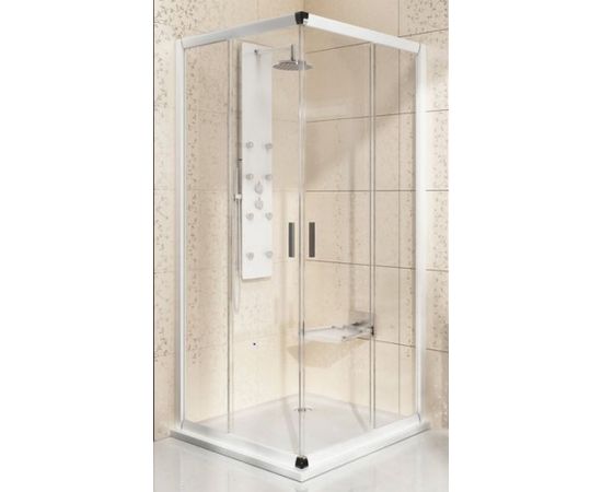 Ravak dušas stūris BLRV2, 800x800 mm, h=1900, spīdīgs/caurspīdīgs stikls