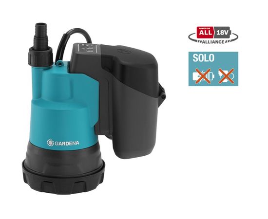 Gardena Cordless Clear Water Submersible Pump 2000/2 18V P4A - 14600-66