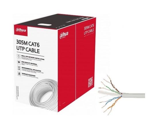 CABLE CAT6 UTP 305M WHITE/PFM920I-6UN-C DAHUA