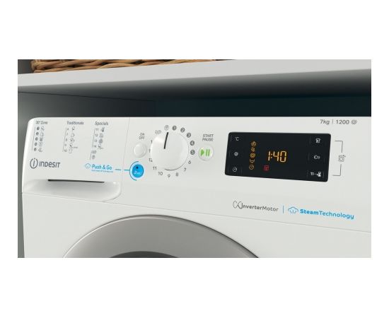 Indesit BWSE 71295X WSV EU Veļas mašīna 7kg 1200rpm