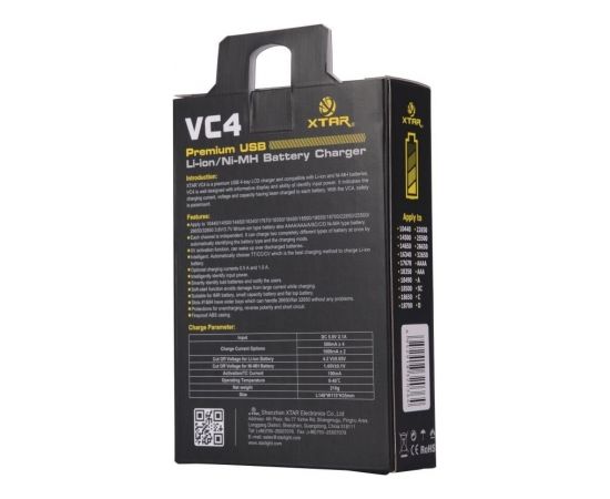 XTAR VC4SL battery charger to Li-ion / Ni-MH / Ni-CD 18650