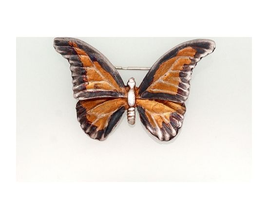 Sudraba piespraude #2920130(Matt+POx-MattY), Sudrabs 925°, oksids (pārklājums), 5.8 gr. Sudraba piespraude