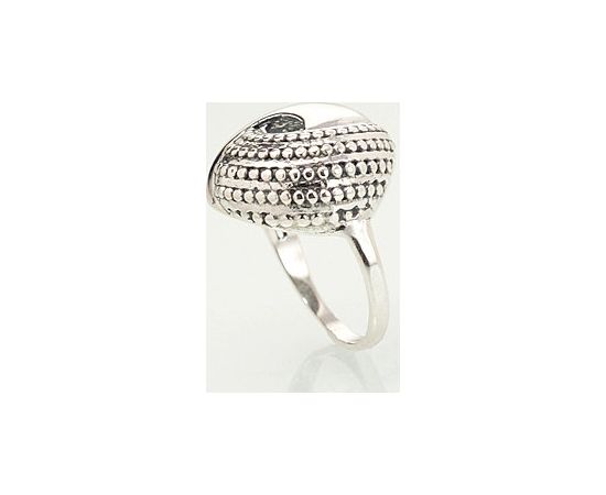 Серебряное кольцо #2101184(POx-Bk), Серебро 925°, оксид (покрытие), Размер: 16.5, 4.3 гр.