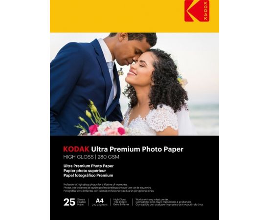 Kodak Ultra Prem Photo 280g 10.4 Glossy A4x25