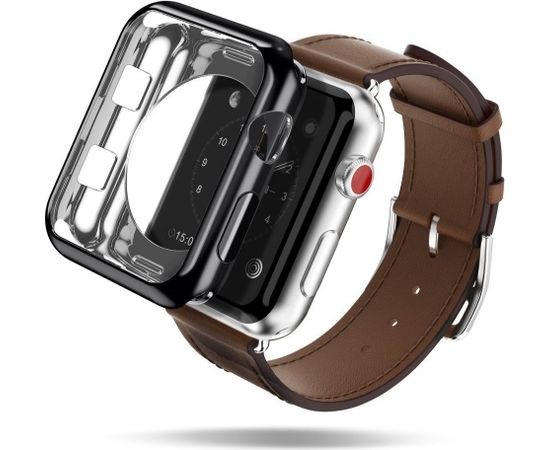 Dux Ducis Премиум Силиконовый Чехол для Apple Watch 2 / 3 38 mm Черный + Подарок