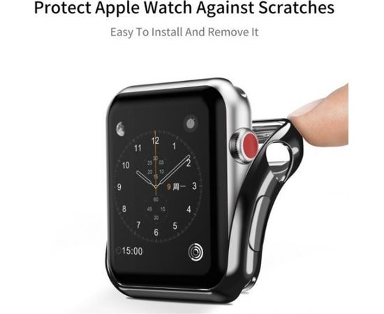 Dux Ducis Premium Silikona Maciņš Priekš Apple Watch 2 / 3 38 mm Melns + Dāvana