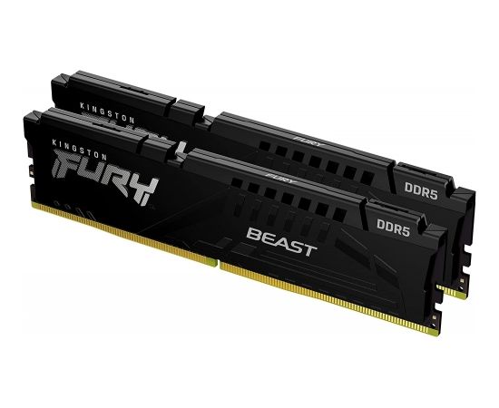 Kingston FURY DDR5 - 32GB - 6000 - CL - 36 - Dual Kit, memory (black, KF560C36BBEK2-32, Fury Beast )
