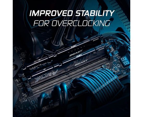 Kingston FURY DDR5 - 32GB - 6000 - CL - 36 - Dual Kit, memory (black, KF560C36BBEK2-32, Fury Beast )