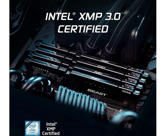 Kingston FURY DDR5 - 32GB - 6000 - CL - 36 - Dual Kit, memory (black, KF560C36BBEK2-32, Fury Beast )