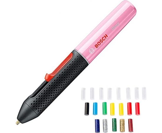 Bosch Cordless hot glue stick Gluey Cupcake Pink, hot glue gun (pink/black, incl. 20 glue sticks)